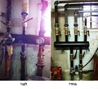 אינסטלציית מים חמים לחדרי הסקה ומערכות לחימום מים